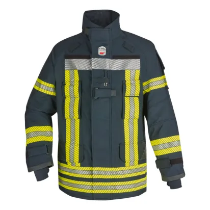 Einsatzjacke X-Pro Comfort, schwarzblau, Rückenschild FEUERWEHR leuchtgelb