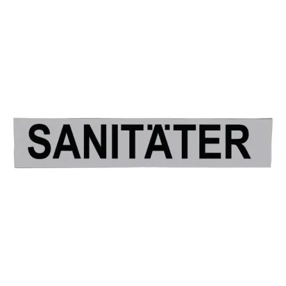 Klettschild Rettungsdienst 420x80 mm, silber reflektierend
