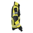 Einsatzjacke THL X-pro Solution, dunkelblau/leuchtgelb, Rückenaufdruck FEUERWEHR silber reflektierend