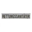 Klettschild Rettungsdienst 420x80 mm, silber reflektierend