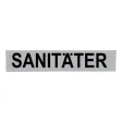 Klettschild Rettungsdienst 420x80 mm, silber reflektierend