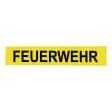 Klettschild Feuerwehr 420x80 mm, neongelb reflektierend