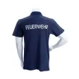 Poloshirt, Rückenaufschrift FEUERWEHR in weiß