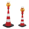 Leitkegel-Blitz-Stableuchten LED, Akkubetrieb