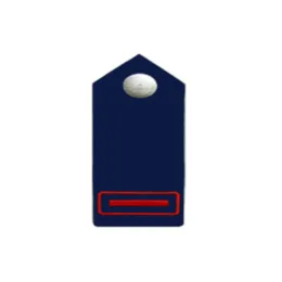 Schulterklappen, auf blauem Köper, Knopf silbern