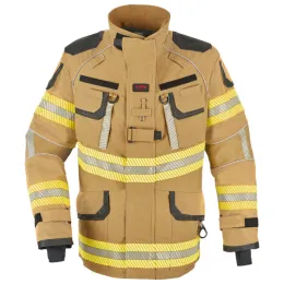 Einsatzjacke X-Pro Dynamic, sand, Rückenaufdruck FEUERWEHR leuchtgelb
