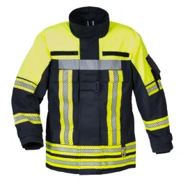 Einsatzjacke THL, schwarzblau/leuchtgelb, Reflex segmentiert