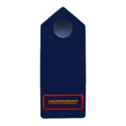 Schulterklappen, auf blauem Köper, Knopf blau
