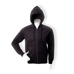 Kapuzen-Sweatshirt, schwarz, mit durchgehendem Reißverschluss