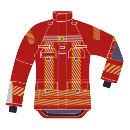 Einsatzjacke TH ASSISTANCE, Modell 001D, rot/schwarzblau
