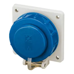 Schuko®-Anbausteckdose A2P+E, 230 V/16, eckiger Flansch