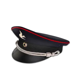 Schirmmütze, Kordel silberfarbig