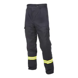 Bundhose, 100% Baumwolle FR, mit Knieverstärkung, Reflex gelb/silber/gelb