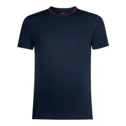 Herren T-Shirt, schwarzblau/rot, individualisierbar