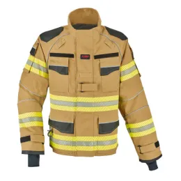 Einsatzjacke THL X-pro Solution, gold, Rückenaufdruck FEUERWEHR schwarz