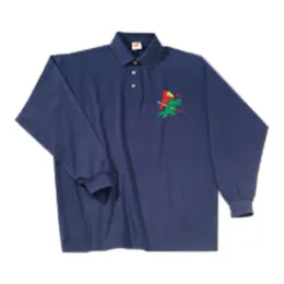 Poloshirt Langarm, schwarz