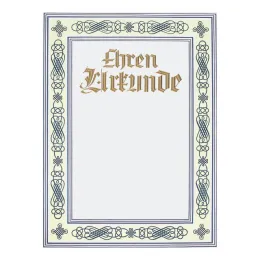 Ehrenurkunde ohne Motiv