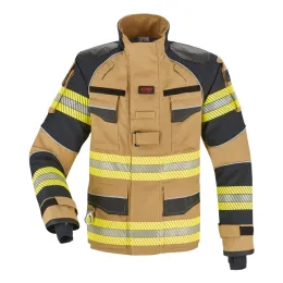 Einsatzjacke THL X-pro Solution, gold/dunkelblau, Rückenschild silber reflektierend