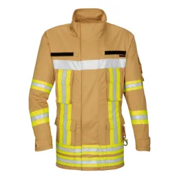 Einsatzjacke Fire-Jack II sand, Rückenaufdruck FEUERWEHR schwarz