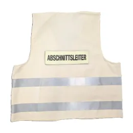 Funktionsweste weiß, Abschnittsleiter