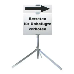 Schilderständer, einschließlich Fußstück