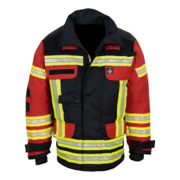 Einsatzjacke TECHNO EXTREME, schwarzblau/rot Matrix, Reflex segmentiert